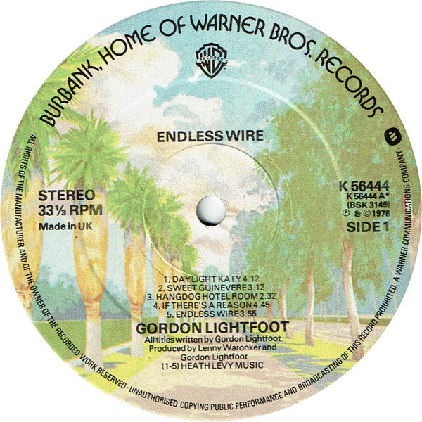 Gordon Lightfoot : Endless Wire (LP, Album)