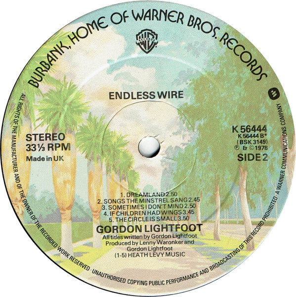 Gordon Lightfoot : Endless Wire (LP, Album)