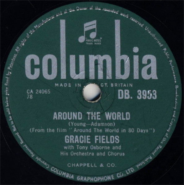 Gracie Fields With Tony Osborne And His Orchestra : Around The World / Far Away (Shellac, 10")
