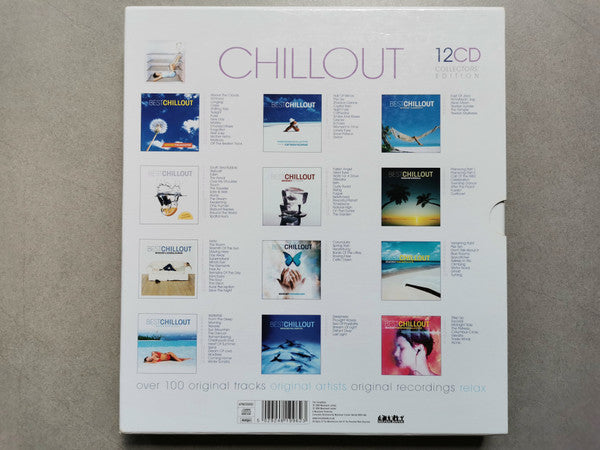 Chiller Box Cool, The Jockster, The Sundance Collective feat. Urban Cool, DJ Smooth, DJ Splash (2), DJ Freeze, DR Soul, Lizard Lounge, Dreamscape, The Lazy Lilos, DJ Stocksy, Silver Fox, The Sound Collective : Chillout 12 CD Collectors' Edition.  (12xCD, Comp, Mixed)