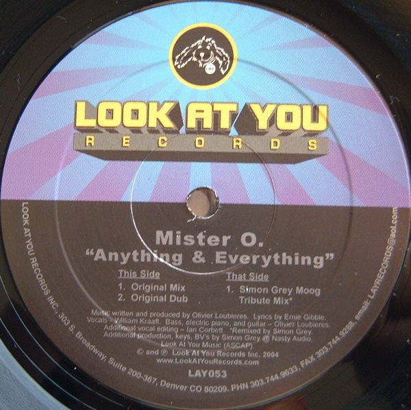 Mister O : Anything & Everything (12")