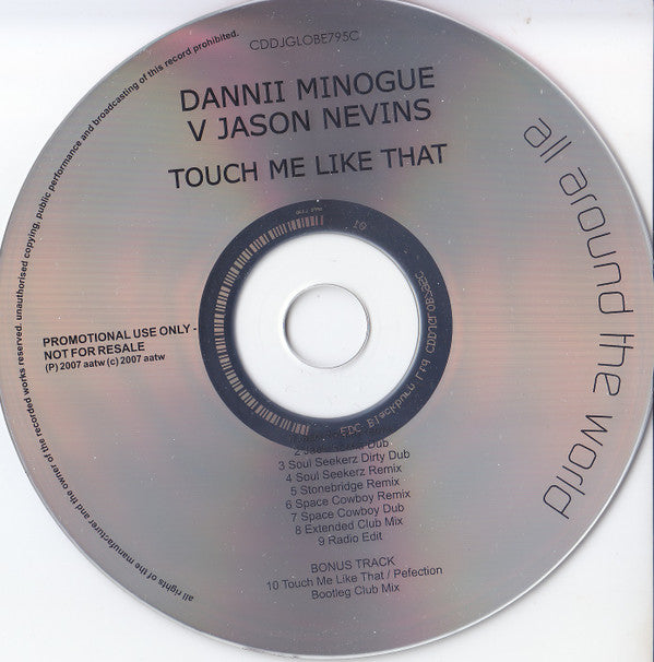 Dannii Minogue Vs Jason Nevins : Touch Me Like That (CD, Single, MP, Promo)