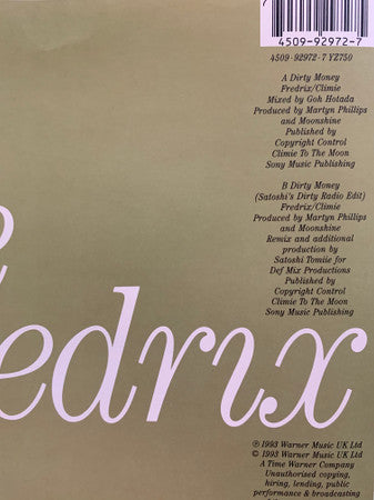 Dee Fredrix : Dirty Money (7", Single)