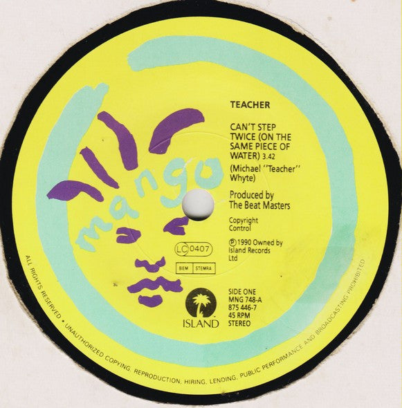 Teacher : Can't Step Twice (7")