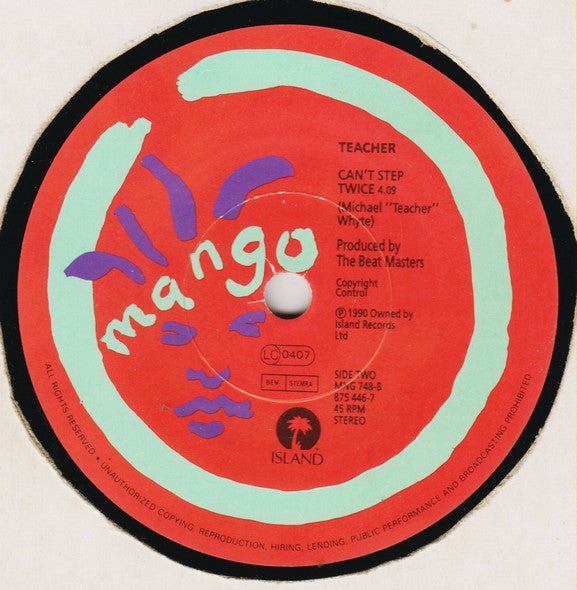 Teacher : Can't Step Twice (7")