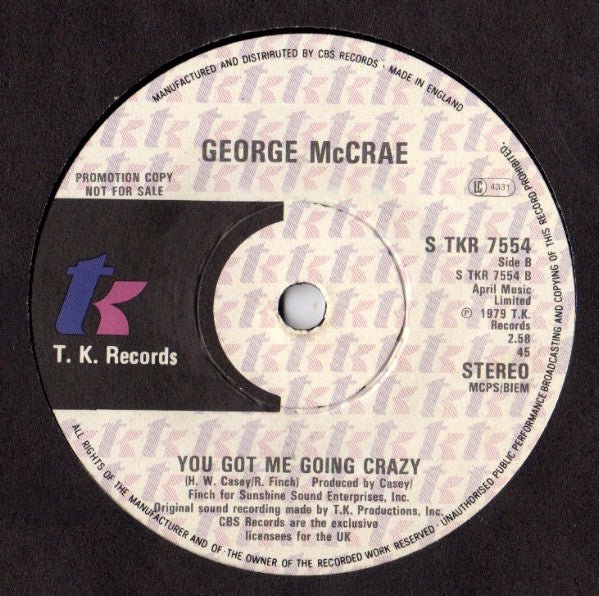 George McCrae : Don't You Feel My Love (7", Promo)