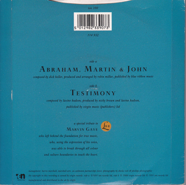 Lavine Hudson : Abraham, Martin & John (7")