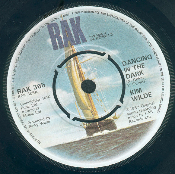 Kim Wilde : Dancing In The Dark (7", Single)