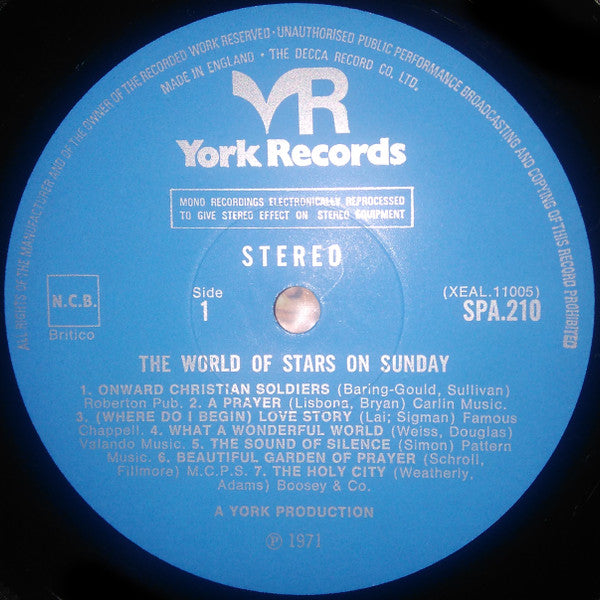 Various : The World Of Stars On Sunday (LP, Comp)
