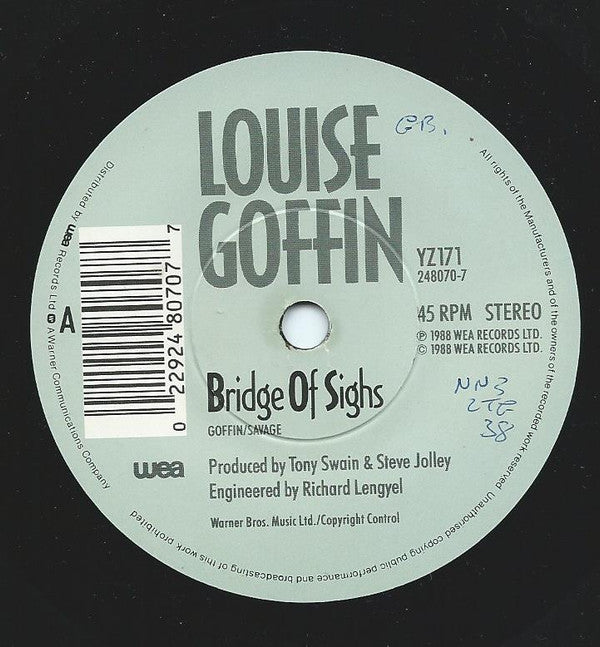 Louise Goffin : Bridge Of Sighs (7", Single)