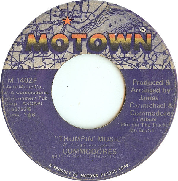Commodores : Thumpin' Music / Just To Be Close To You (7", Mon)