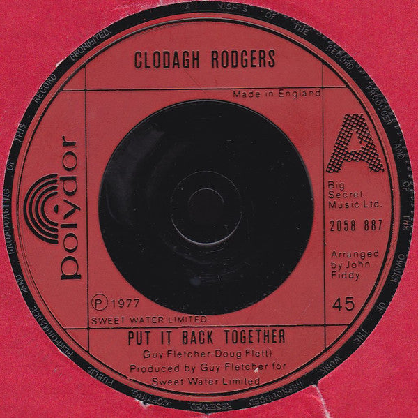Clodagh Rodgers : Put It Back Together (7")