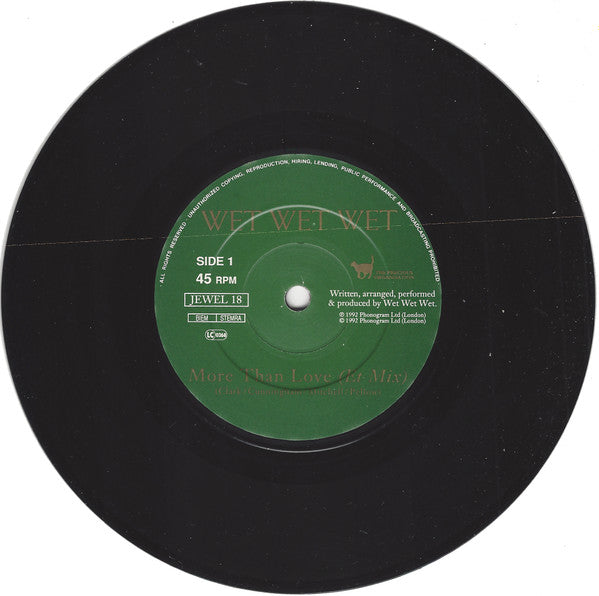 Wet Wet Wet : More Than Love (7", Single)