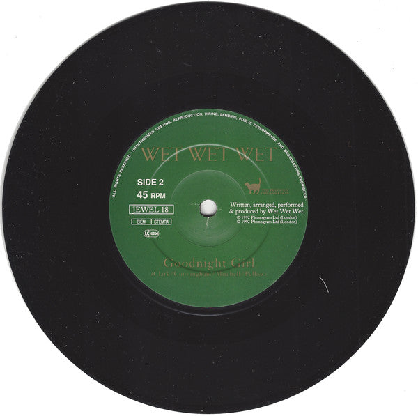 Wet Wet Wet : More Than Love (7", Single)
