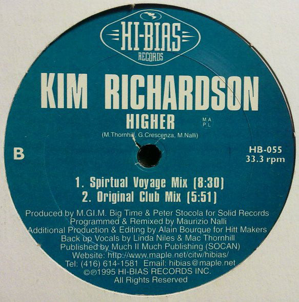 Kim Richardson : Higher (12")