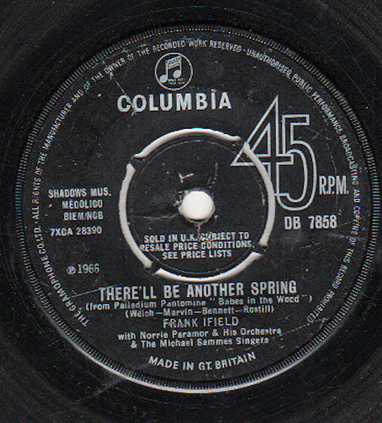 Frank Ifield : There'll Be Another Spring (7", Single)