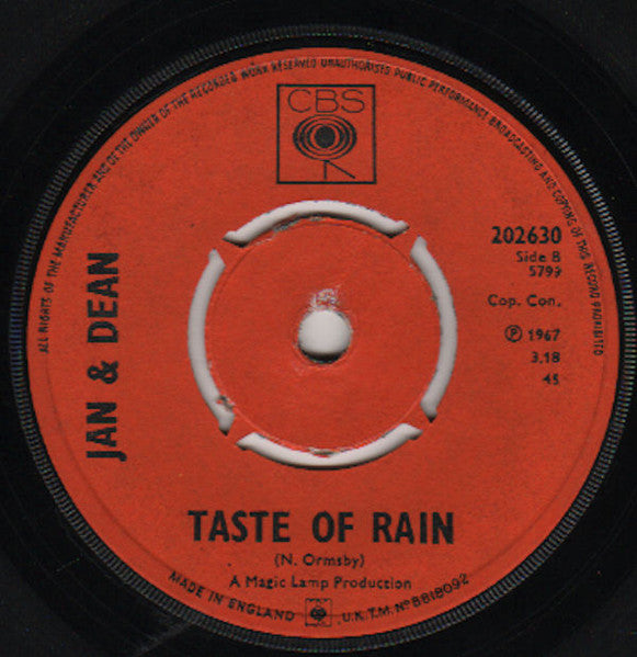 Jan & Dean : Yellow Balloon (7", Single)