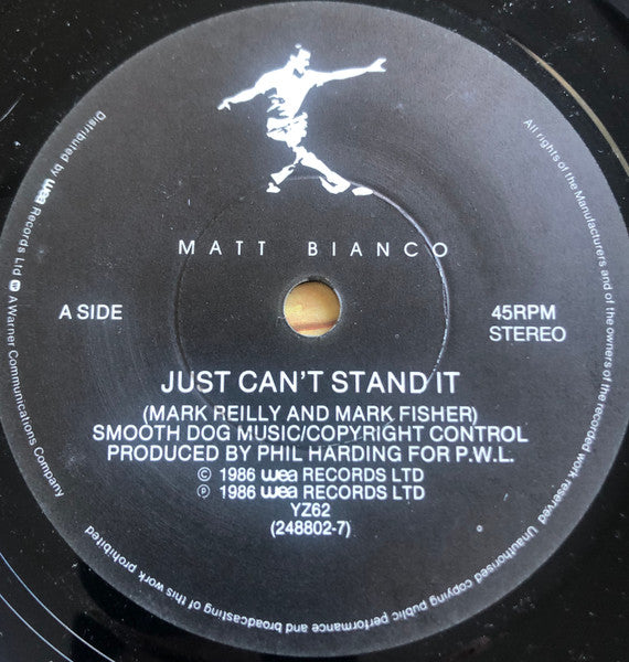 Matt Bianco : Just Can't Stand It (7")