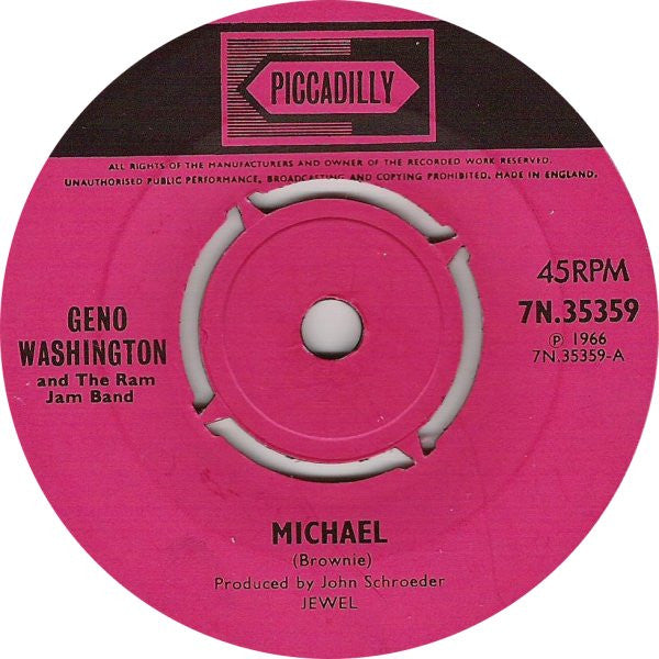 Geno Washington & The Ram Jam Band : Michael (7", Single, Pus)