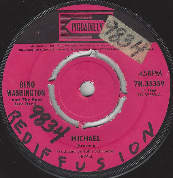 Geno Washington & The Ram Jam Band : Michael (7", Single, Pus)