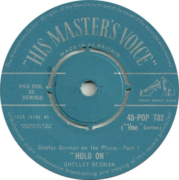Shelley Berman : On The Phone (7", Single)