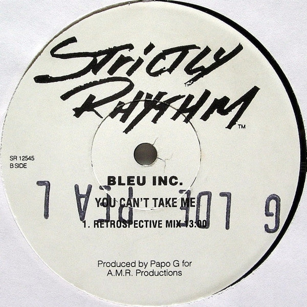 Bleu Inc. : You Can't Take Me (12", Promo)