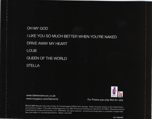 Ida Maria : Fortress Around My Heart - Album Sampler (CD, Promo, Smplr)