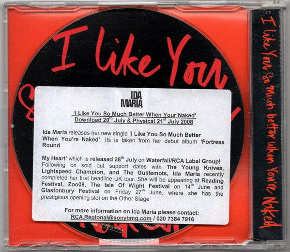 Ida Maria : I Like You So Much Better When You're Naked (CD, Single, Promo)