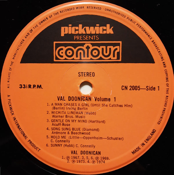 Val Doonican : Volume One (LP, Comp)