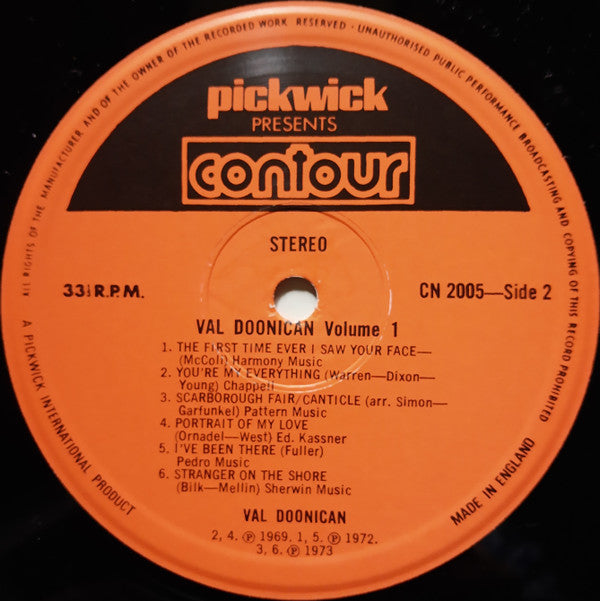 Val Doonican : Volume One (LP, Comp)