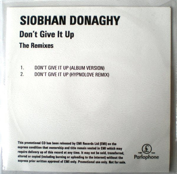 Siobhan Donaghy : Don't Give It Up (CDr, Promo)