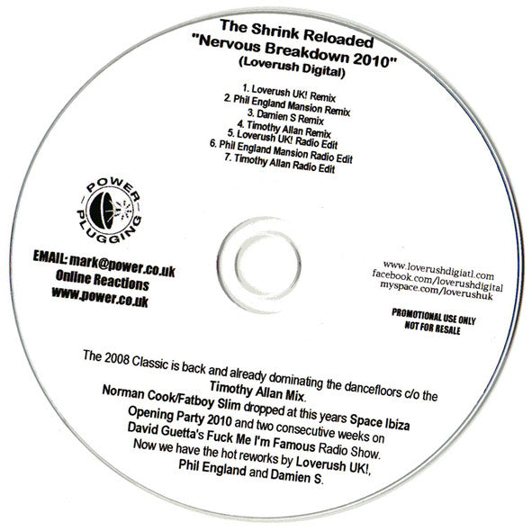 The Shrink : Nervous Breakdown 2010 (CDr, Promo)