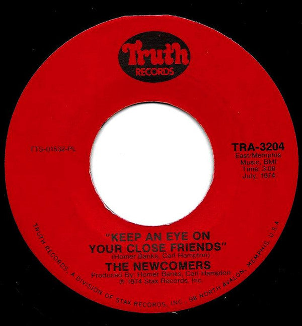 The Newcomers : Keep An Eye On Your Close Friends (7", Single, PL )
