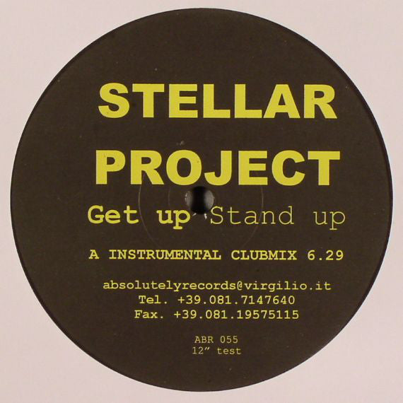 Stellar Project : Get Up Stand Up (12", Promo)