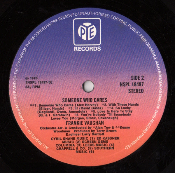 Frankie Vaughan : Someone Who Cares (LP)