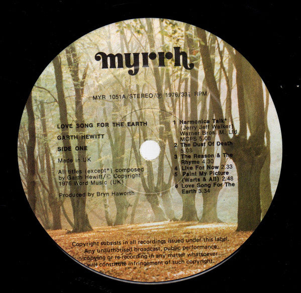 Garth Hewitt : Love Song For The Earth (LP, Album)