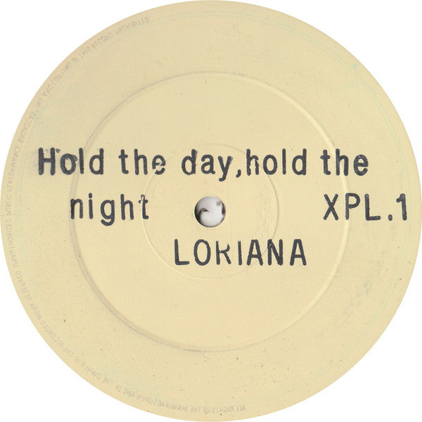 Loriana : Hold The Day, Hold The Night (12", Single, W/Lbl, Sta)