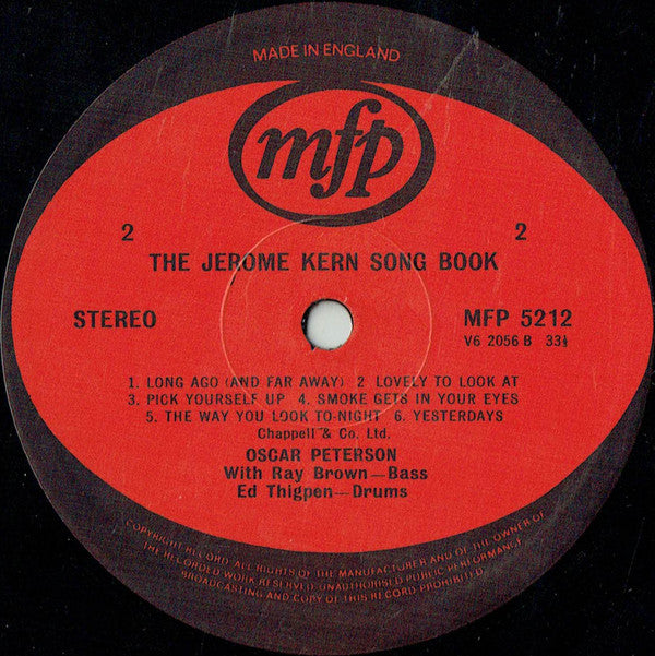 Oscar Peterson : Oscar Peterson Plays Jerome Kern (LP, Album)