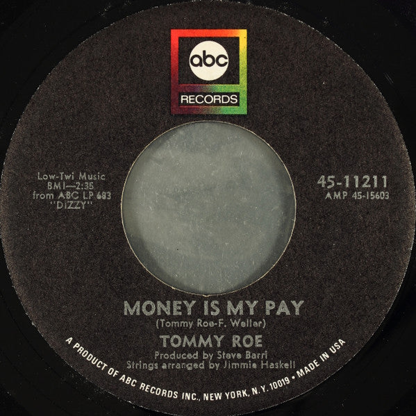 Tommy Roe : Heather Honey / Money Is My Pay (7")