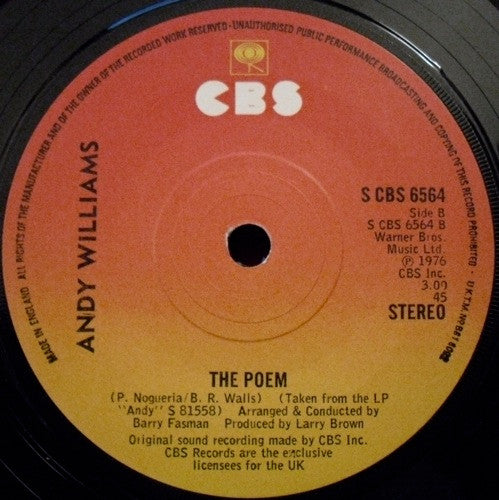 Andy Williams : You (7")