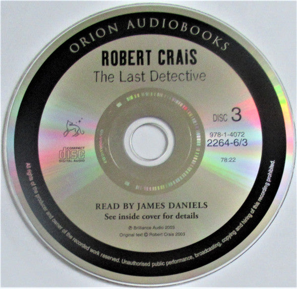Robert Crais Read By James Daniels (7) : The Last Detective (3xCD)