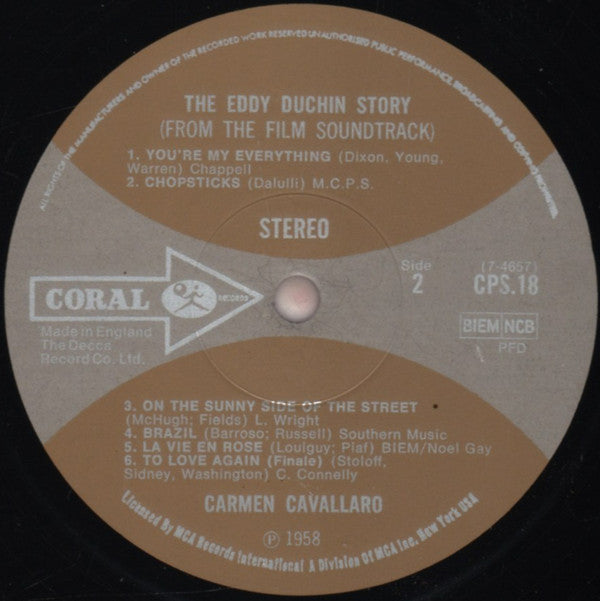 Carmen Cavallaro : The Eddy Duchin Story (LP, Album, RE)