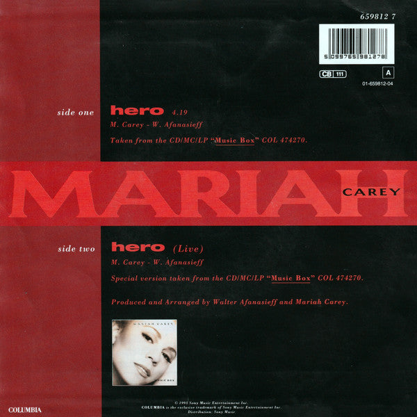 Mariah Carey : Hero (7")