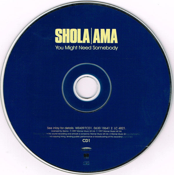 Shola Ama : You Might Need Somebody (CD, Single, CD1)