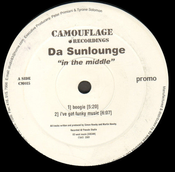 Da Sunlounge : In The Middle (12", Promo)