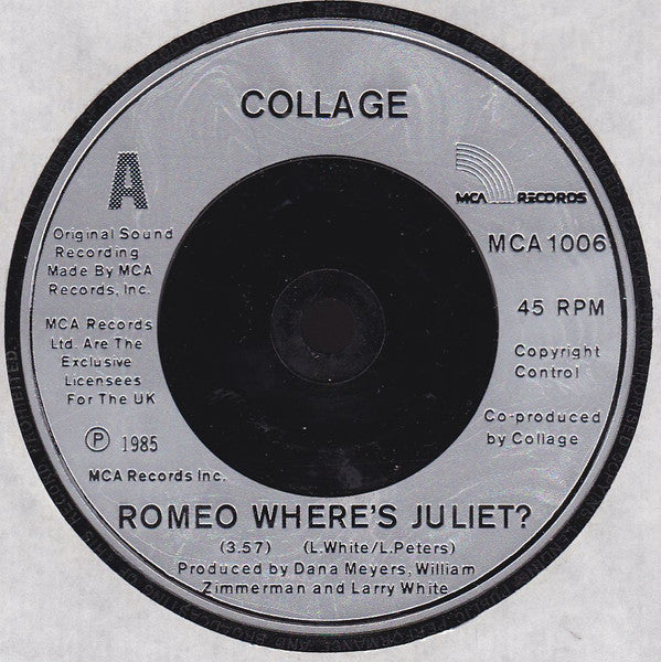 Collage (3) : Romeo Where's Juliet (7", Single)