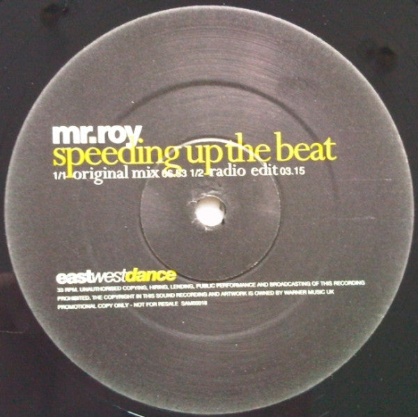 Mr. Roy : Speeding Up The Beat (12", Promo)