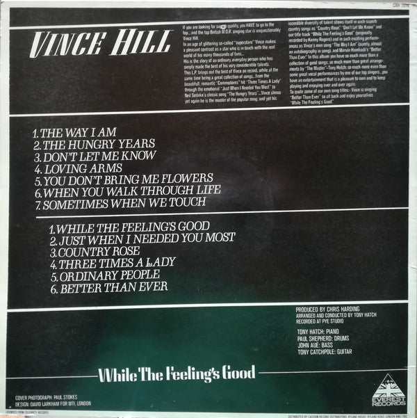 Vince Hill : While The Feeling's Good (LP, Album)