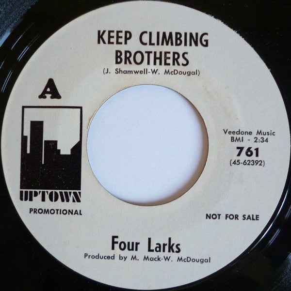 The Four Larks : Keep Climbing Brothers (7", Promo, Styrene)