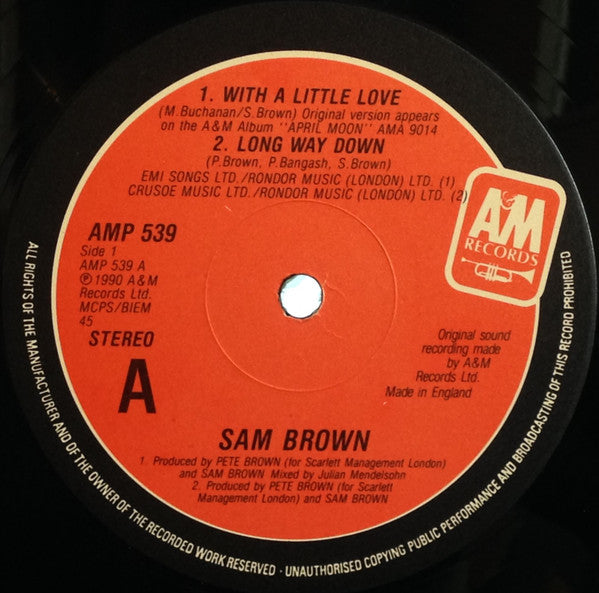 Sam Brown : With A Little Love (12", Ltd)